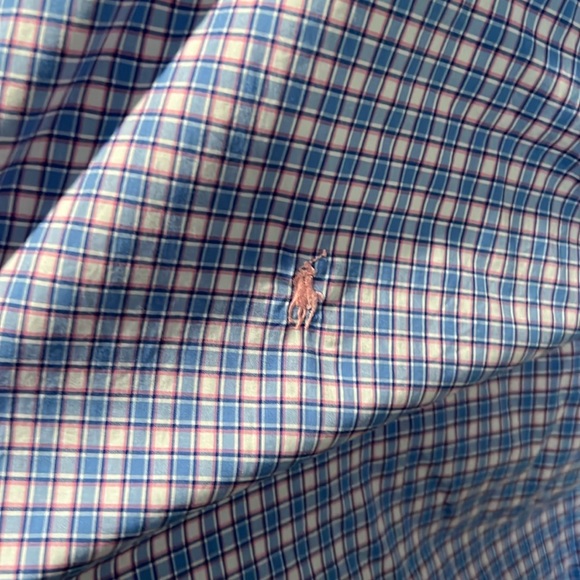 Polo Ralph Lauren 2XLT poplin plaid shirt with spread collar - Picture 3 of 10